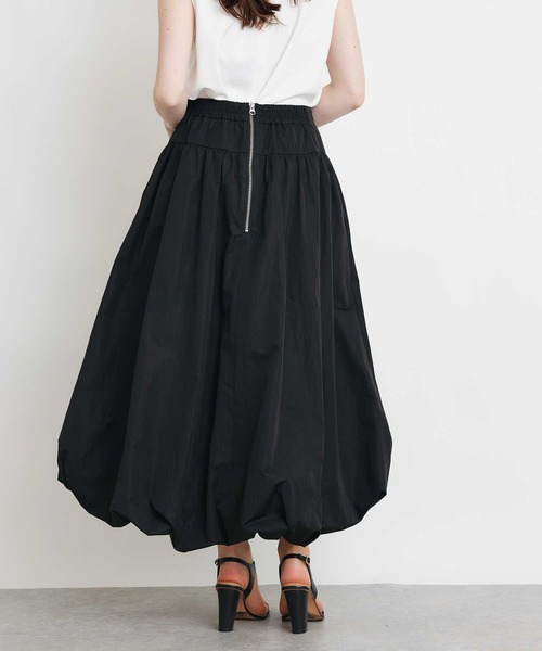 PICCIN PERLA(ピッチンペルラ)の「バックジップバルーンスカート(スカート・レディース・ブラック・M)」の4枚目の写真