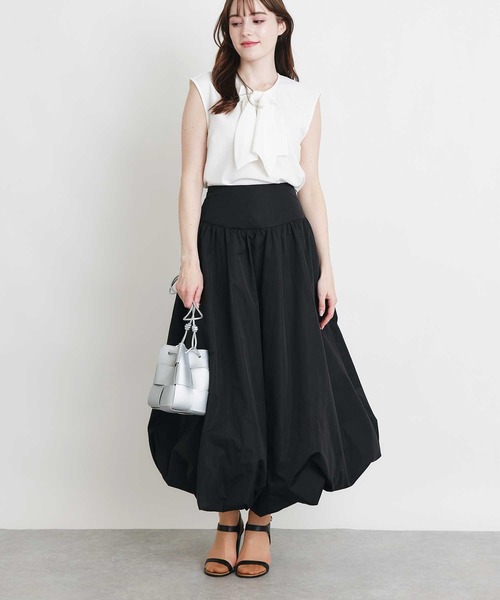 PICCIN PERLA(ピッチンペルラ)の「バックジップバルーンスカート(スカート・レディース・ブラック・M)」の5枚目の写真