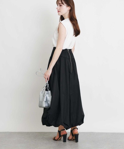 PICCIN PERLA(ピッチンペルラ)の「バックジップバルーンスカート(スカート・レディース・ブラック・M)」の7枚目の写真