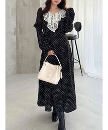 MERCURYDUO | ラッフルカラーパターンワンピース(ワンピース)