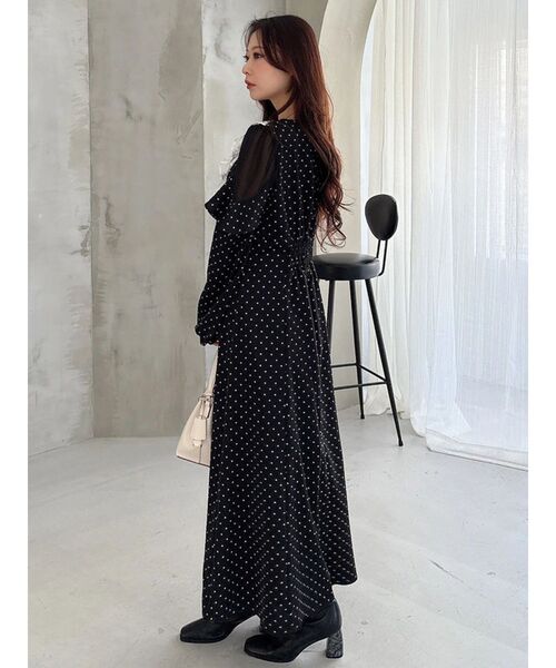 MERCURYDUO（マーキュリーデュオ）の「ラッフルカラーパターンワンピース（ワンピース・レディース・アイボリー/ライトブルー/その他1・SMALL/MEDIUM）」の6枚目の写真