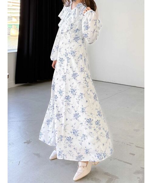 MERCURYDUO（マーキュリーデュオ）の「ラッフルカラーパターンワンピース（ワンピース・レディース・アイボリー/ライトブルー/その他1・SMALL/MEDIUM）」の14枚目の写真