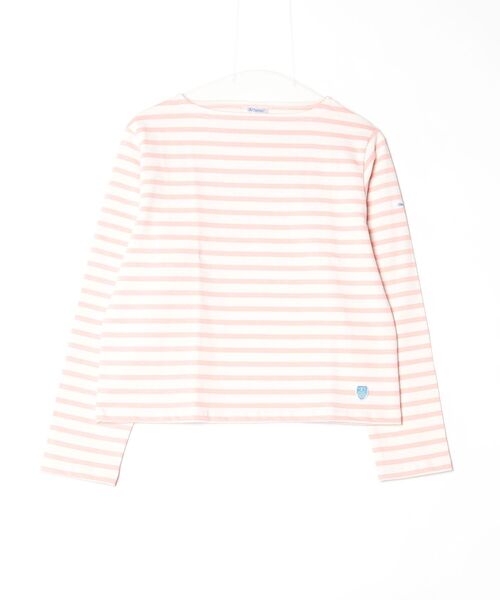 ORCIVAL(オーシバル)の「ORCIVAL/オーシバル ショートレングスボートネックロングスリーブプルオーバー ボーダー SHORT LENGTH BOAT NECK LONG SLEEVE BORDER B511(Tシャツ/カットソー・レディース・スカイブルー/グリーン/ピンク・2)」の8枚目の写真