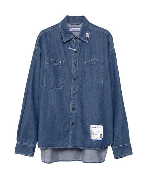 In・stru(men-tal).(インストルメンタル)の「【in・stru(men-tal).】COTTON TENCEL DENIM WORK LS SHIRTS(シャツ/ブラウス・メンズ・インディゴブルー/ブラック・44/48/46)」の2枚目の写真