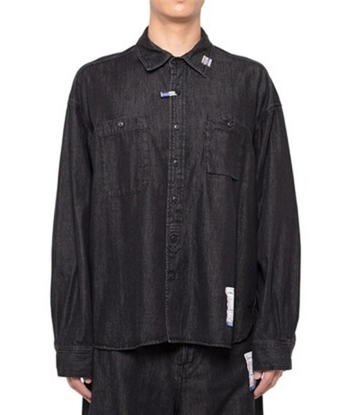in・stru(men-tal).】COTTON TENCEL DENIM WORK LS SHIRTS（シャツ