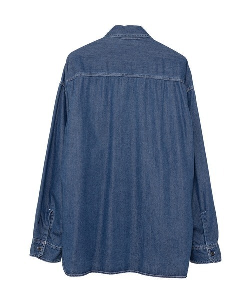 In・stru(men-tal).(インストルメンタル)の「【in・stru(men-tal).】COTTON TENCEL DENIM WORK LS SHIRTS(シャツ/ブラウス・メンズ・インディゴブルー/ブラック・44/48/46)」の7枚目の写真