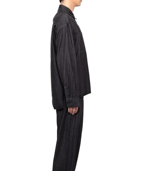 In・stru(men-tal).(インストルメンタル)の「【in・stru(men-tal).】COTTON TENCEL DENIM WORK LS SHIRTS(シャツ/ブラウス・メンズ・インディゴブルー/ブラック・44/48/46)」の6枚目の写真