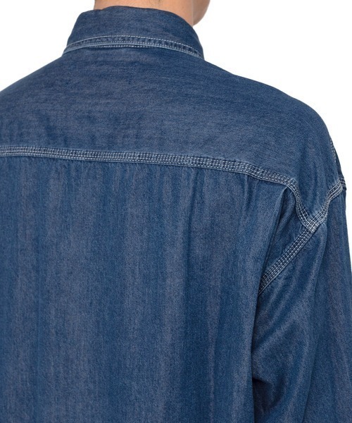 In・stru(men-tal).(インストルメンタル)の「【in・stru(men-tal).】COTTON TENCEL DENIM WORK LS SHIRTS(シャツ/ブラウス・メンズ・インディゴブルー/ブラック・44/48/46)」の9枚目の写真