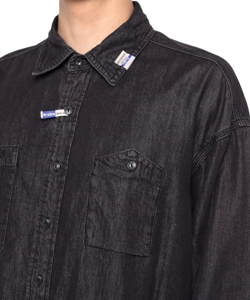 In・stru(men-tal).(インストルメンタル)の「【in・stru(men-tal).】COTTON TENCEL DENIM WORK LS SHIRTS(シャツ/ブラウス・メンズ・インディゴブルー/ブラック・44/48/46)」の12枚目の写真