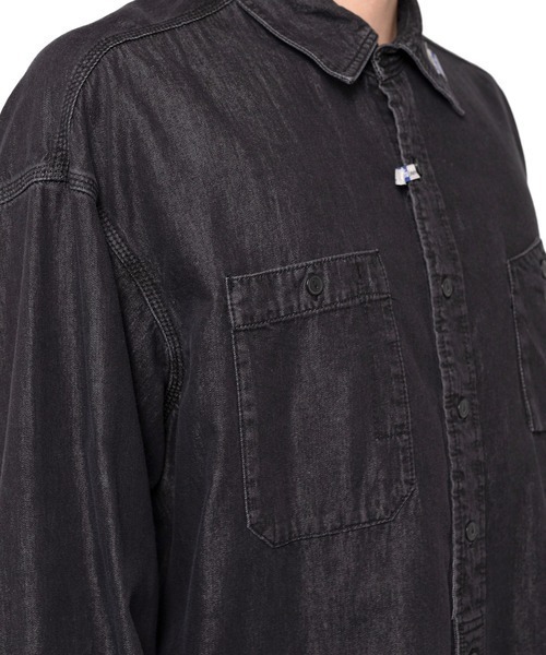 In・stru(men-tal).(インストルメンタル)の「【in・stru(men-tal).】COTTON TENCEL DENIM WORK LS SHIRTS(シャツ/ブラウス・メンズ・インディゴブルー/ブラック・44/48/46)」の13枚目の写真