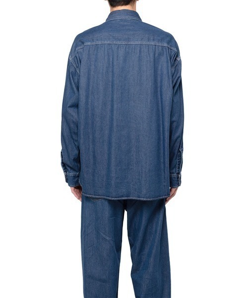 In・stru(men-tal).(インストルメンタル)の「【in・stru(men-tal).】COTTON TENCEL DENIM WORK LS SHIRTS(シャツ/ブラウス・メンズ・インディゴブルー/ブラック・44/48/46)」の19枚目の写真