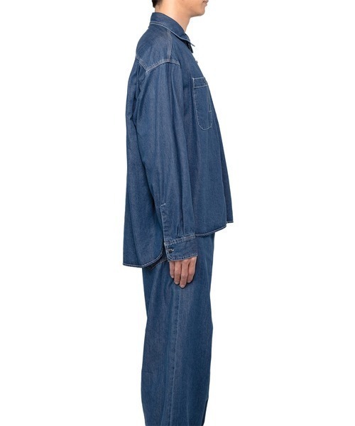 In・stru(men-tal).(インストルメンタル)の「【in・stru(men-tal).】COTTON TENCEL DENIM WORK LS SHIRTS(シャツ/ブラウス・メンズ・インディゴブルー/ブラック・44/48/46)」の20枚目の写真
