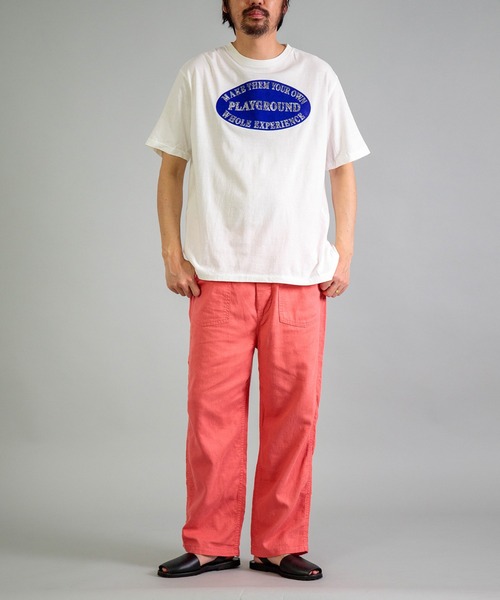 OMNIGOD（オムニゴッド）の「[OMNIGOD mens / オムニゴッド] 24/-アメリカ綿天竺ショートスリーブTシャツ（Tシャツ/カットソー・メンズ・アイボリー・3/4）」の3枚目の写真