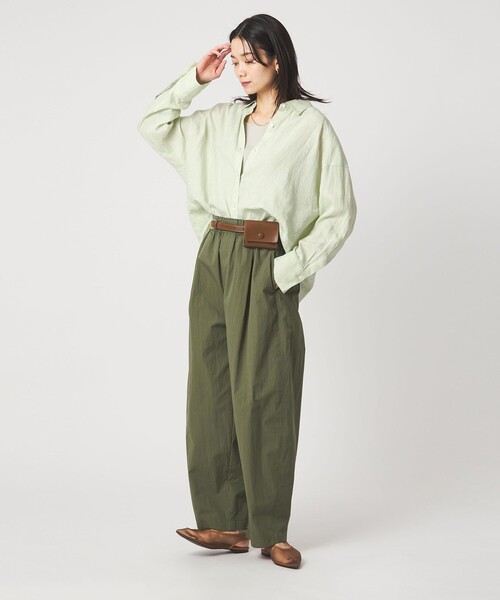 green label relaxing（グリーンレーベルリラクシング）の「【結論シリーズ】リネンバランスシャツ［size SHORTあり］（シャツ/ブラウス・レディース・ナチュラル/ライトブルー/ライトピンク/ブラウン/ライム/ダークグレー/その他1・FREE/SHORT）」の21枚目の写真