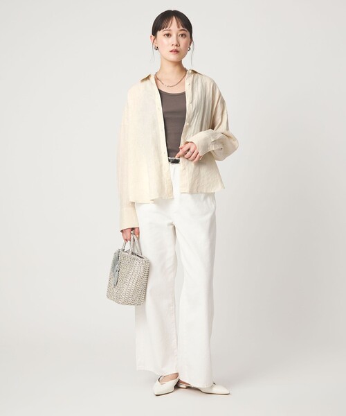 green label relaxing（グリーンレーベルリラクシング）の「【結論シリーズ】リネンバランスシャツ［size SHORTあり］（シャツ/ブラウス・レディース・ナチュラル/ライトブルー/ライトピンク/ブラウン/ライム/ダークグレー/その他1・FREE/SHORT）」の22枚目の写真