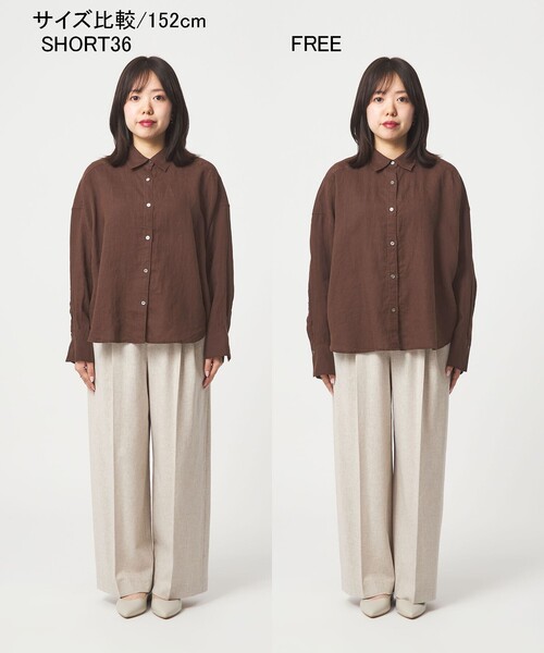 green label relaxing（グリーンレーベルリラクシング）の「［size SHORTあり］リネンバランスシャツ（シャツ/ブラウス・レディース・ナチュラル/ライトブルー/ライトピンク/ブラウン/ライム/ダークグレー/その他1・FREE/SHORT）」の19枚目の写真