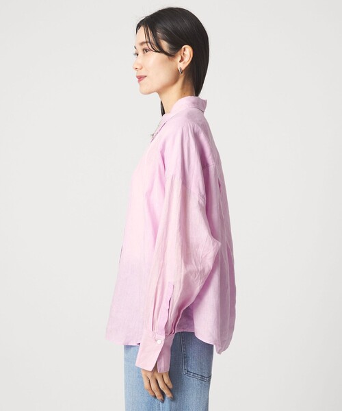 green label relaxing（グリーンレーベルリラクシング）の「［size SHORTあり］リネンバランスシャツ（シャツ/ブラウス・レディース・ナチュラル/ライトブルー/ライトピンク/ブラウン/ライム/ダークグレー/その他1・FREE/SHORT）」の16枚目の写真