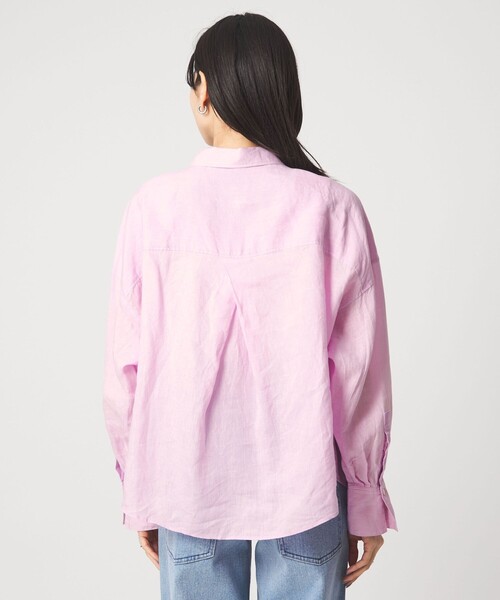 green label relaxing（グリーンレーベルリラクシング）の「［size SHORTあり］リネンバランスシャツ（シャツ/ブラウス・レディース・ナチュラル/ライトブルー/ライトピンク/ブラウン/ライム/ダークグレー/その他1・FREE/SHORT）」の15枚目の写真