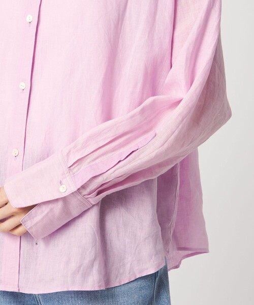 green label relaxing（グリーンレーベルリラクシング）の「［size SHORTあり］リネンバランスシャツ（シャツ/ブラウス・レディース・ナチュラル/ライトブルー/ライトピンク/ブラウン/ライム/ダークグレー/その他1・FREE/SHORT）」の13枚目の写真