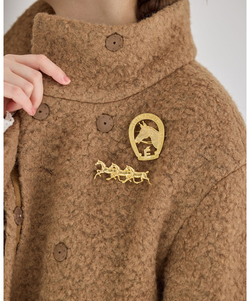 IENA(イエナ)の「《WEB限定/追加2》IENA BONJOUR ブローチ(その他小物・レディース・ゴールド・FREE)」の6枚目の写真