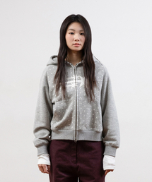 DOT 3STAR RAGLAN CROP HOODIE ZIP UP_GREY(NG2GSUM493A)