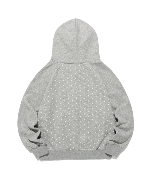 NICE GHOST CLUB(ナイスゴーストクラブ)の「DOT 3STAR RAGLAN CROP HOODIE ZIP UP_GREY(NG2GSUM493A)(パーカー・レディース・グレー・SMALL/MEDIUM)」の3枚目の写真