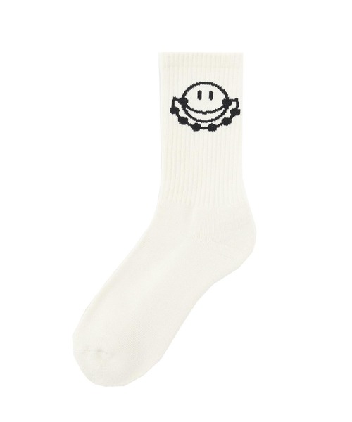 F-LAGSTUF-F（フラグスタフ）の「F-LAGSTUF-F/フラグスタフ "SMILE" SOX（ソックス/靴下・メンズ・ブラック/ホワイト/ブルー・FREE）」の2枚目の写真