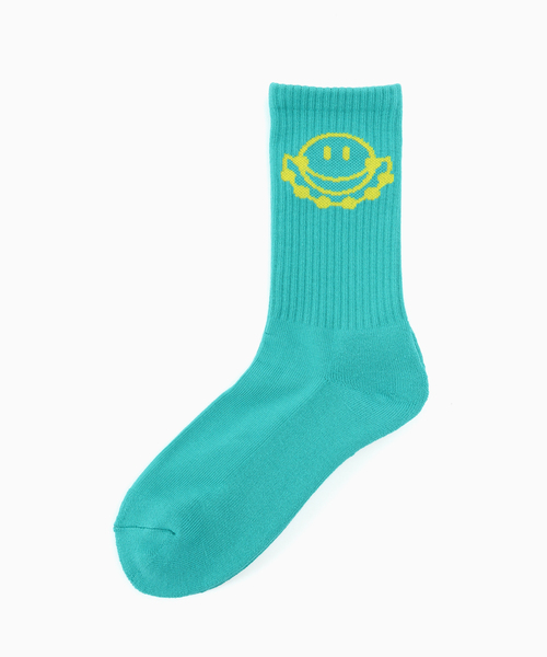F-LAGSTUF-F（フラグスタフ）の「F-LAGSTUF-F/フラグスタフ "SMILE" SOX（ソックス/靴下・メンズ・ブラック/ホワイト/ブルー・FREE）」の3枚目の写真