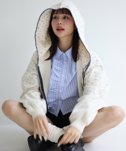 JUMELLE(ジュメロ)の「ストライプフリルブラウス(シャツ/ブラウス・レディース・ピンク/ブルー・MEDIUM)」の21枚目の写真