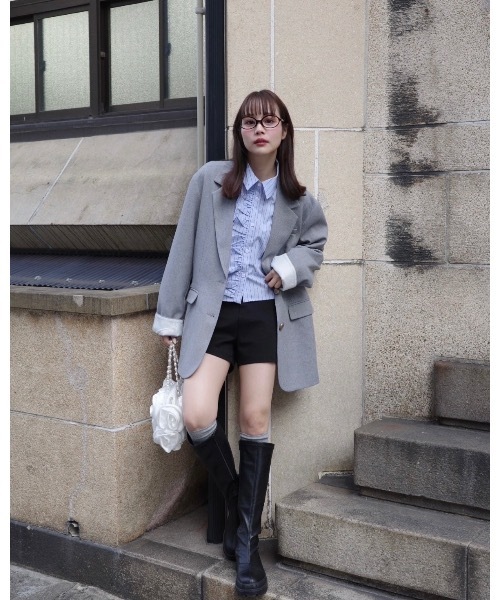 JUMELLE(ジュメロ)の「ストライプフリルブラウス(シャツ/ブラウス・レディース・ピンク/ブルー・MEDIUM)」の22枚目の写真