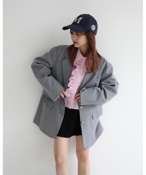 JUMELLE(ジュメロ)の「ストライプフリルブラウス(シャツ/ブラウス・レディース・ピンク/ブルー・MEDIUM)」の7枚目の写真