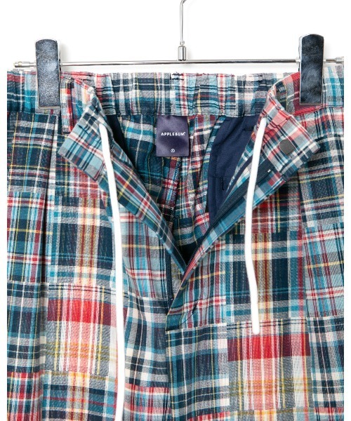 APPLEBUM(アップルバム)の「Patchwork Madras Wide Pants(その他パンツ・メンズ・ブルー・MEDIUM/LARGE/X-LARGE)」の10枚目の写真