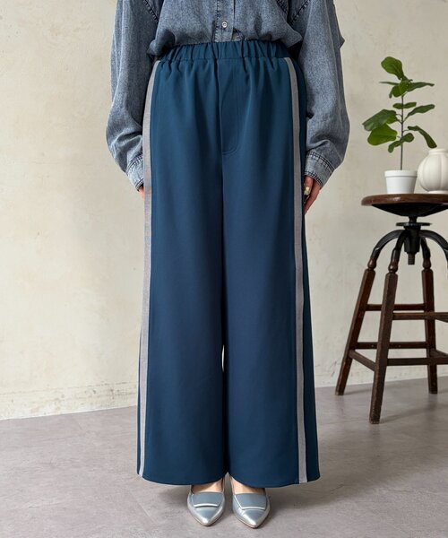 Chez toi（シェトワ）の「リブラインストレッチストレートパンツ（その他パンツ・レディース・ライトグレー/ネイビー/チャコールグレー・FREE）」の15枚目の写真