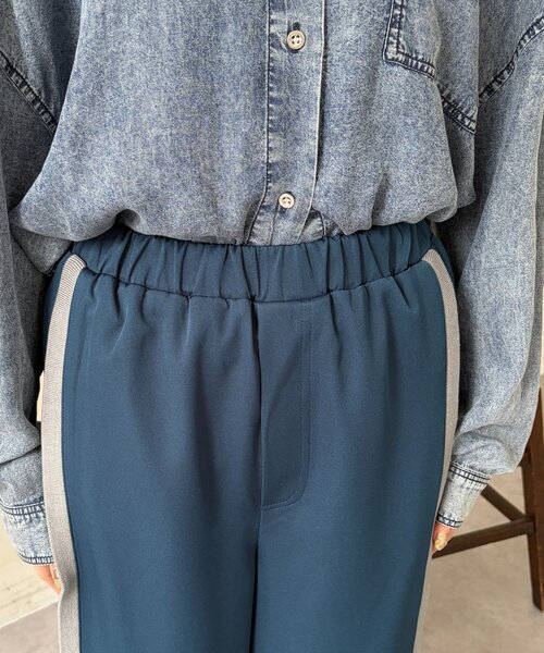 Chez toi（シェトワ）の「リブラインストレッチストレートパンツ（その他パンツ・レディース・ライトグレー/ネイビー/チャコールグレー・FREE）」の17枚目の写真