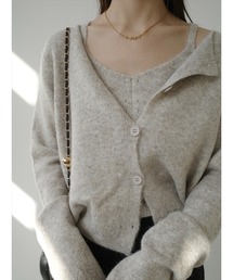 amel（エイメル）の「キャミソールセットニットアンサンブル/ベージュ（ニット/セーター）」