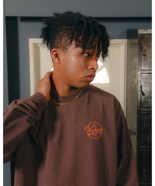 KEBOZ（ケボズ）の「BB WASHED L/S TEE（Tシャツ/カットソー・メンズ・ネイビー/オリーブ/ブラック/ブラウン/ホワイト・2XL/XL/L/M/S）」の6枚目の写真