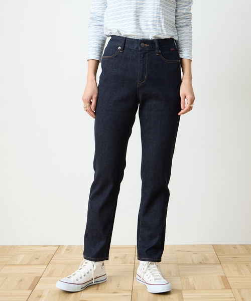 DECOY SINCE 1981（デコイシンスイチキュウハチイチ）の「ストレッチデニムスリムパンツ【ウエストゴム・大きいサイズあり】（その他パンツ・レディース・ネイビー/ブルー・64/67/70/76/80）」の3枚目の写真