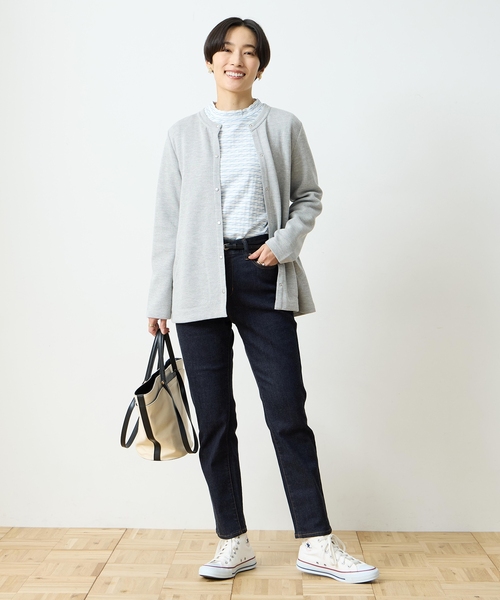 DECOY SINCE 1981（デコイシンスイチキュウハチイチ）の「ストレッチデニムスリムパンツ【ウエストゴム・大きいサイズあり】（その他パンツ・レディース・ネイビー/ブルー・64/67/70/76/80）」の7枚目の写真