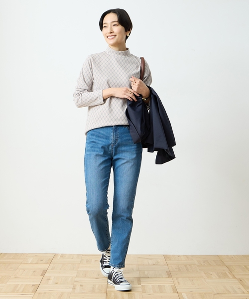 DECOY SINCE 1981（デコイシンスイチキュウハチイチ）の「ストレッチデニムスリムパンツ【ウエストゴム・大きいサイズあり】（その他パンツ・レディース・ネイビー/ブルー・64/67/70/76/80）」の10枚目の写真