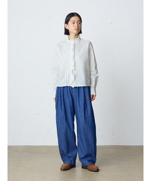 MidiUmi(ミディウミ)の「MidiUmi フロントフリルレースシャツ(シャツ/ブラウス・レディース・ブラック/オフホワイト・FREE)」の10枚目の写真