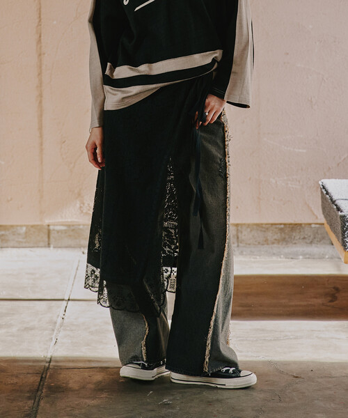 Freada（フリーダ）の「Freada/フリーダ 配色カーブデニム（デニムパンツ・レディース・ブラック/ブルー・MEDIUM/SMALL）」の20枚目の写真