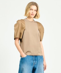 BOWTE（バウト）の「BOWTE / コットンジャージー コンビサークルスリーブTシャツ《ESTNATION EXCLUSIVE》（Tシャツ/カットソー）」