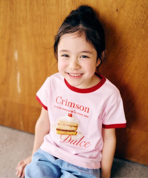 apres les cours（アプレレクール）の「【リンク/WEB限定】4柄転写モチーフTシャツ（Tシャツ/カットソー・キッズ・ピンク/ミント/アイボリー/オフホワイト・140/130/120/110/100/90/80）」の4枚目の写真