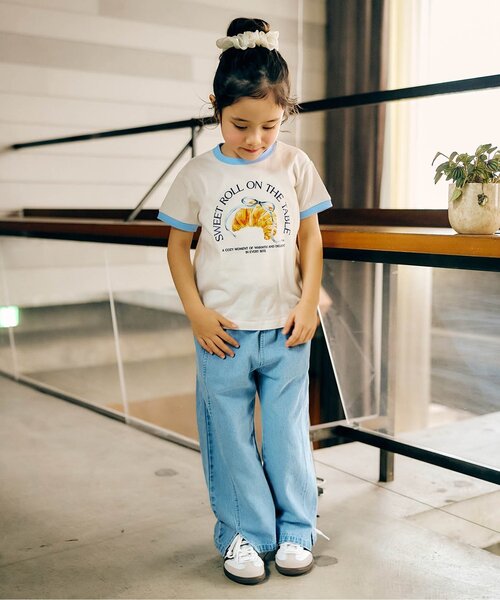 apres les cours（アプレレクール）の「【リンク/WEB限定】4柄転写モチーフTシャツ（Tシャツ/カットソー・キッズ・ピンク/ミント/アイボリー/オフホワイト・140/130/120/110/100/90/80）」の22枚目の写真