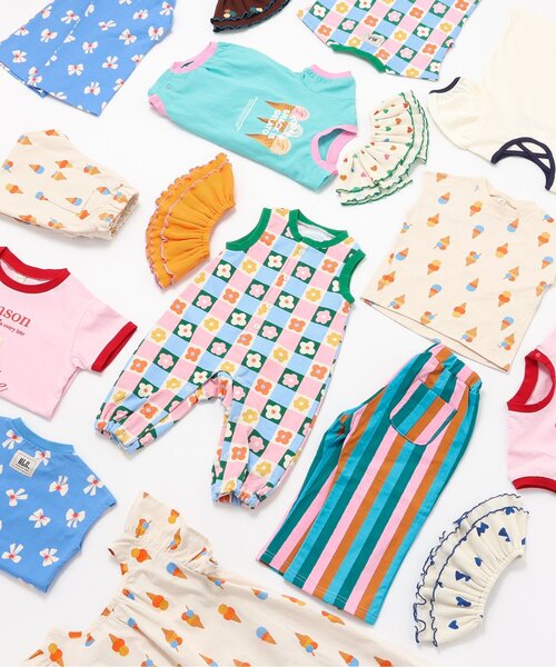 apres les cours（アプレレクール）の「【リンク/WEB限定】4柄転写モチーフTシャツ（Tシャツ/カットソー・キッズ・ピンク/ミント/アイボリー/オフホワイト・140/130/120/110/100/90/80）」の16枚目の写真