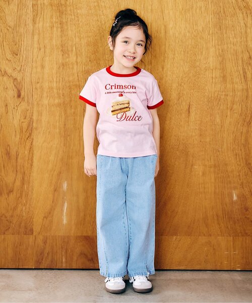 apres les cours（アプレレクール）の「【リンク/WEB限定】4柄転写モチーフTシャツ（Tシャツ/カットソー・キッズ・ピンク/ミント/アイボリー/オフホワイト・140/130/120/110/100/90/80）」の15枚目の写真