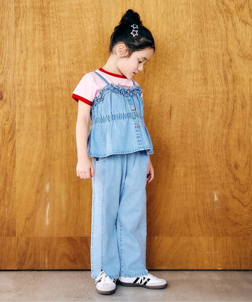 apres les cours（アプレレクール）の「【リンク/WEB限定】4柄転写モチーフTシャツ（Tシャツ/カットソー・キッズ・ピンク/ミント/アイボリー/オフホワイト・140/130/120/110/100/90/80）」の5枚目の写真