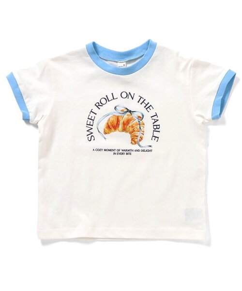 apres les cours（アプレレクール）の「【リンク/WEB限定】4柄転写モチーフTシャツ（Tシャツ/カットソー・キッズ・ピンク/ミント/アイボリー/オフホワイト・140/130/120/110/100/90/80）」の8枚目の写真