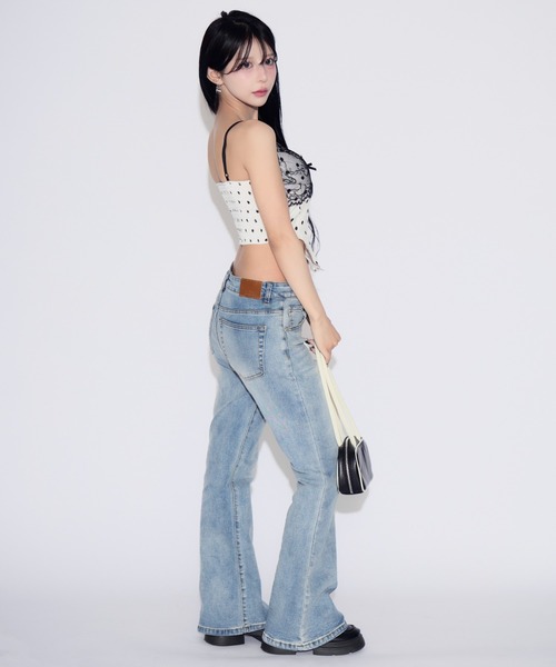 tinkerend（ティンカーエンド）の「Dot Lace Camisole / ドットレースキャミソール カップ付（キャミソール・レディース・シャンパン/ホワイト/ブラック・FREE）」の8枚目の写真