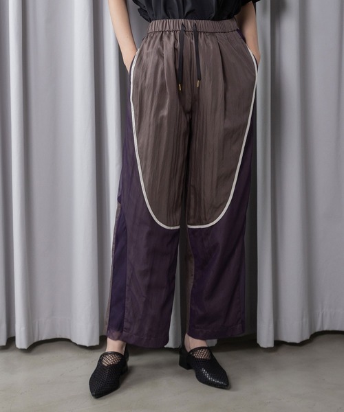 MARECHAL TERRE（マルシャルテル）の「カーブスイッチングパンツ（その他パンツ・レディース・ブラック/アイボリー/ピンク/チャコールグレー・MEDIUM）」の3枚目の写真